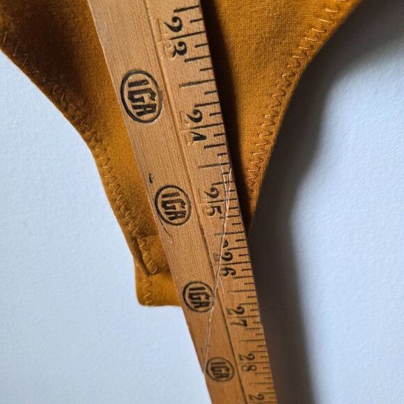 LIKE NEW SHINESTAR SCOOP NECK MUSTARD TANK BODYSUIT SIZE M - Picture 14 of 14